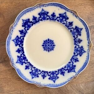 Antique 1897-1914 Flow Blue & White Plate Grindley CELTIC Pattern. 9"
